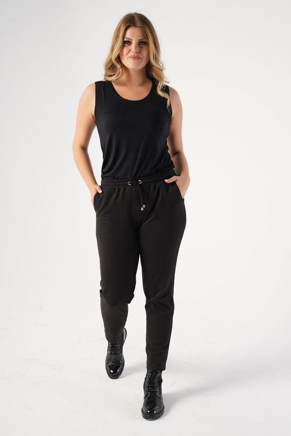 Wholesale Plus Size Women Spor Black Sweatpants Supplier & Manufacturer