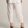 Wholesale Plus Size Linen Women White Trousers