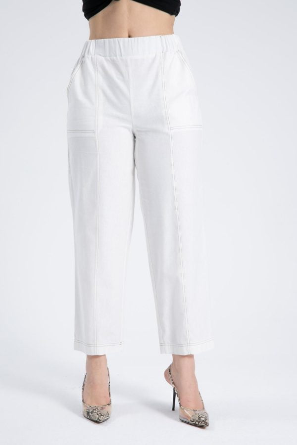 Wholesale Plus Size White Linen Trousers Supplier