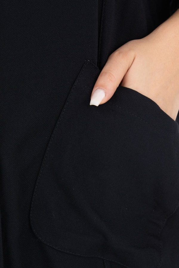 Wholesale Plus Size Black Jacket Pockets